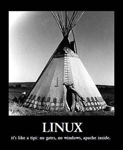 linux is like a tipi
