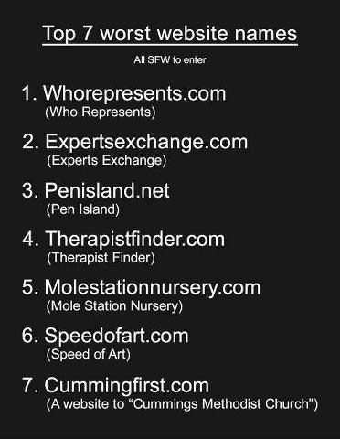 worst website names - top 7